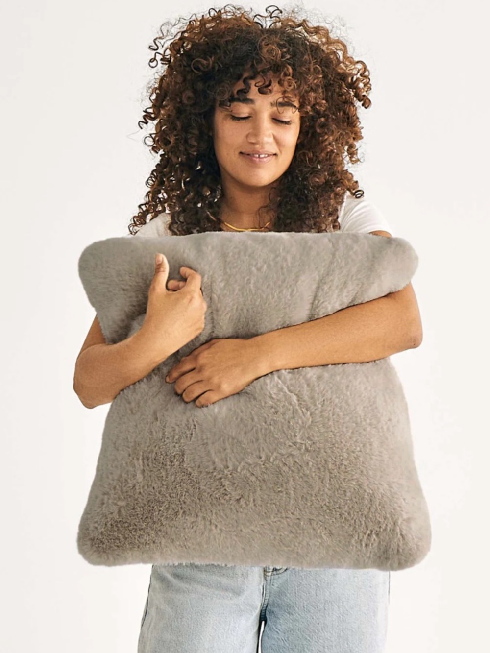 NEW Unhide Squish Pillows in Taupe Ducky 20 x 20” - Picture 5 of 9